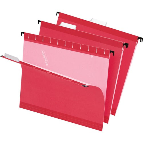 Pendaflex Hanging Folder, 1/5 Tab Cut, Letter, 25/BX, Red