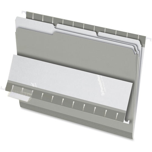 Pendaflex Interior Folder, 1/3 Tab Cut, Letter, 100/BX, GY