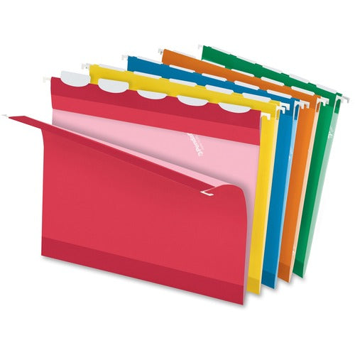 Pendaflex Hanging Folders w/Tab, 1/5-Cut, Letter, 25/BX, Assorted