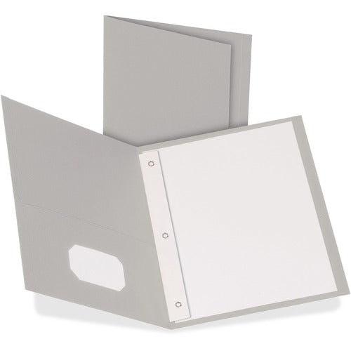 Oxford Twin Pocket Folders,w/Fstnrs,11"x8-1/2",25/BX,Gray