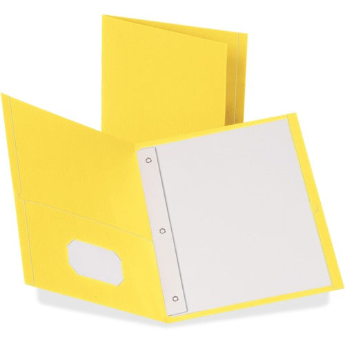 Oxford Twin Pocket Folders,w/Fstnrs,11"x8-1/2",25/BX,Yellow