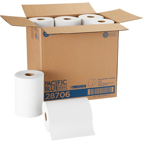 Georgia-Pacific Envision Roll Towels, Non-Perf, 7-7/8"x350', 12/CT, WE-GPC28706