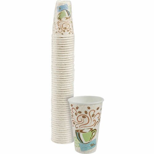 Dixie Foods Hot Cups, Insulated Paper, 16 oz, 50/PK-DXE5356CD