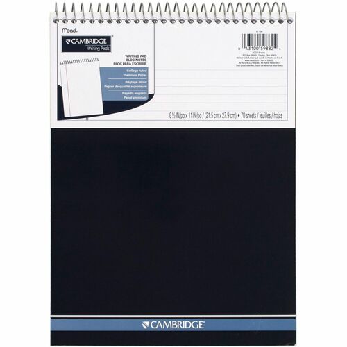 Mead Top Wirebnd Legal Pad,College Rule,70 Sheets,8-1/2"x11",WE