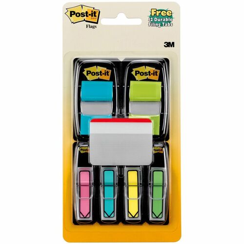 3M Flags, 1/2"-1" Arrow Flags, 12 Extra Tabs, 208/PK, Assorted