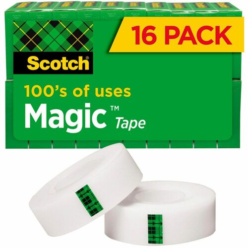 3M Magic Tape, Invisible, Refill Value Pk, 3/4"x1000", 16/PK,CL