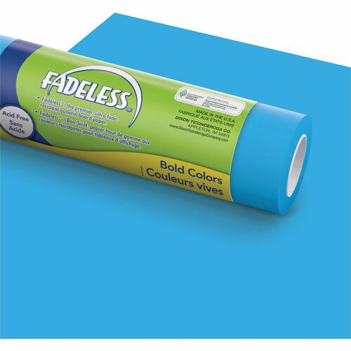 Pacon Art Paper Roll, Fadeless, 48"x50', 50 lb,Brite Blue