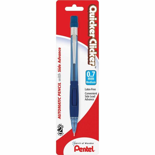 Pentel Mechanical Pencil, 0.7 mm, Blue Transparent