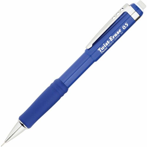 Pentel Mechanical Pencil, W/ Twist Eraser, 0.5 mm, Blue