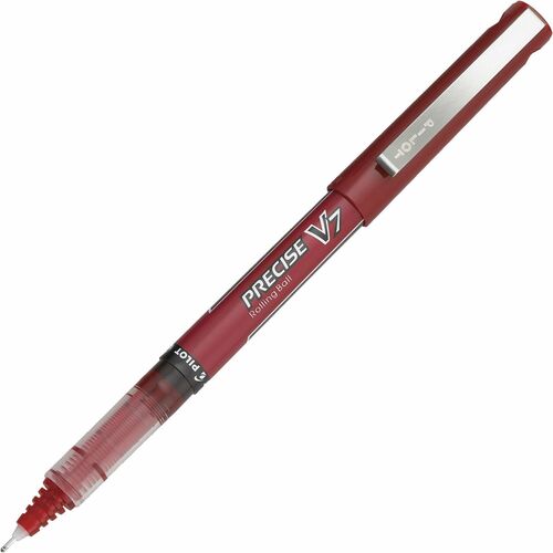 Pilot Pen, Rollerball, Nonrefillable, 0.7mm, 1 DZ, RD Barrel/Ink