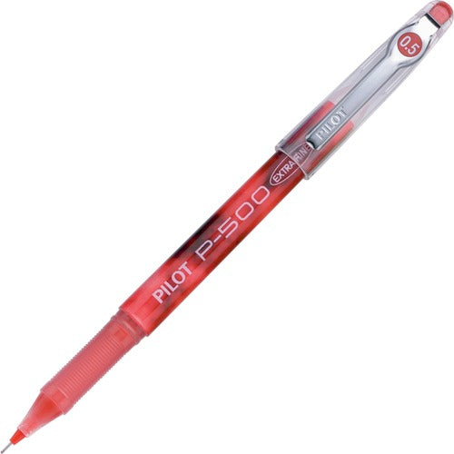 Pilot Rollerball Pen, Gel, Extra-Fine Point, Red Ink/Barrel