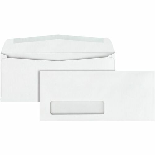 Quality Park Envelopes,Window,Embossed,24Lb,No 10,4-1/8"x9-1/2",500/BX,WE