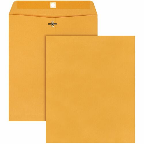 Quality Park Clasp Envelopes, Gummed, 28Lb, 10"x12", 100/BX, Kraft