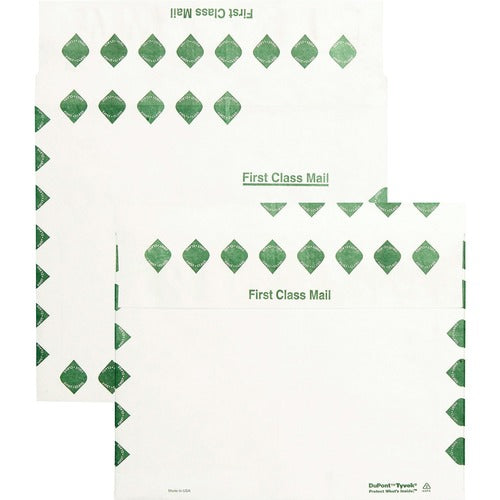 Quality Park Tyvek Open-Side Envelope,1st Class,10"x13"x2",100/CT,White