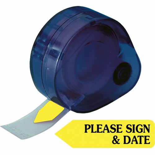 Redi-tag "Please Sign & Date" Arrow Flag, 9/16"x1-3/4", 120/PK, YW