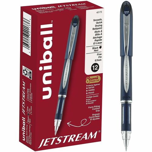 uni-ball Corporation Ballpoint Pen, Fine Point, 0.7mm,1 Dozen,BE/Black Ink