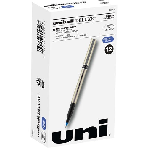 uni-ball Corporation Deluxe Rollerball Pen, 0.7 mm, Blue Ink