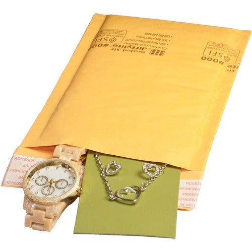 Sealed Air Cushioned Mailer,Size 000,4"x8",25/CT,Kraft