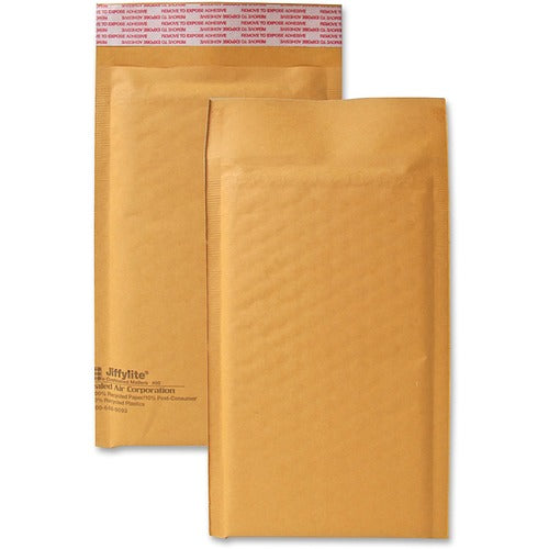 Sealed Air Cushioned Mailer,Size 00,5"x10",25/CT,Kraft