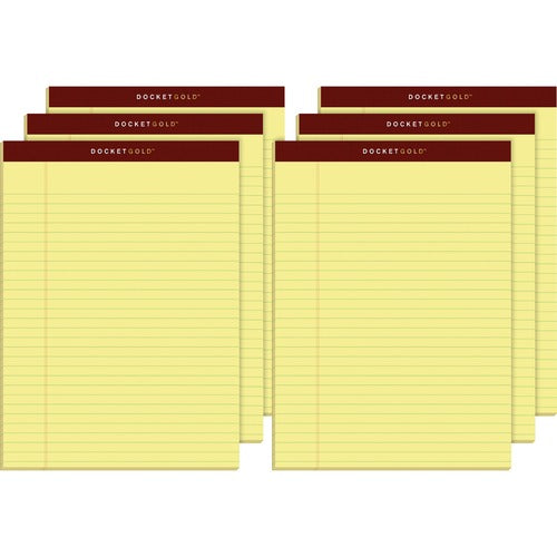 Tops Writing Pad, Legal Ruled, 50 Shts, 8-1/2"x11-3/4", 6/PK, CA