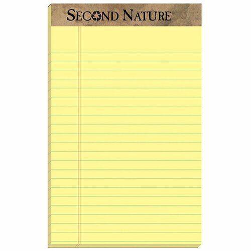 Tops Pad,Writing,Jr. Legal Rule,Perf,15 Lb.,5"x8",50 Sht,Carnary