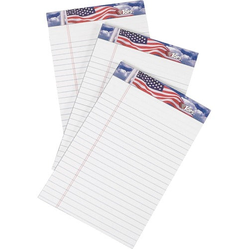 Tops Writing Tablets,Jr. Lgl Ruled,5"x8",50 Sht/PD,3/PK,WE