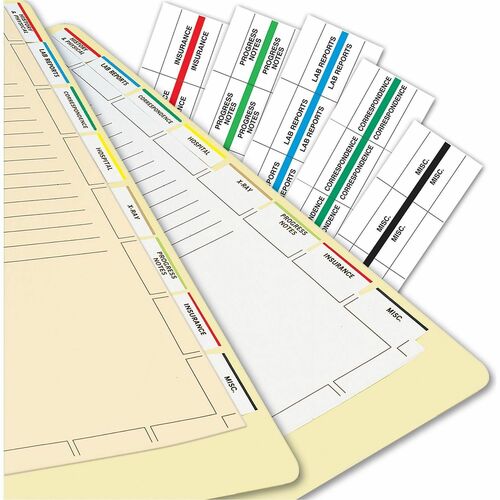 Tabbies Medical Index Divider Sheets, 7 HP, Letter, 400/BX, White