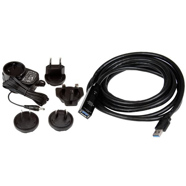 StarTech.com USB3AAEXT3M USB cable USB 3.2 Gen 1 (3.1 Gen 1) 118.1" (3 m) USB A Black