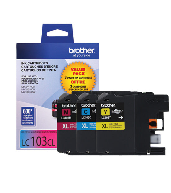 Brother LC103 C/M/Y ink cartridge 3 pc(s) Original High (XL) Yield Cyan, Magenta, Yellow