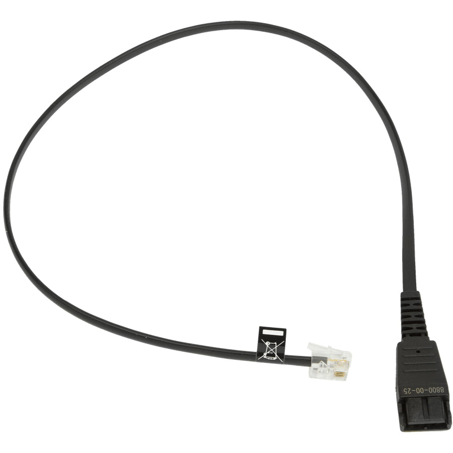 Jabra 8800-00-25 telephone cable 19.7" (0.5 m) Black