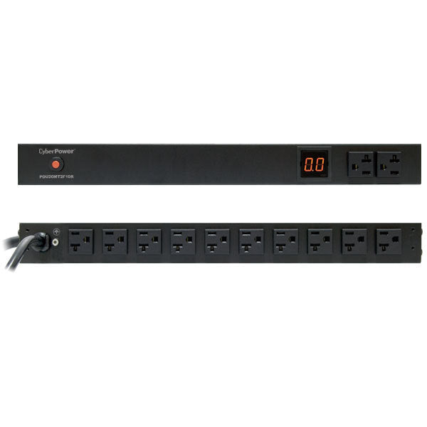CyberPower PDU20MT2F10R power distribution unit (PDU) 12 AC outlet(s) 1U Black