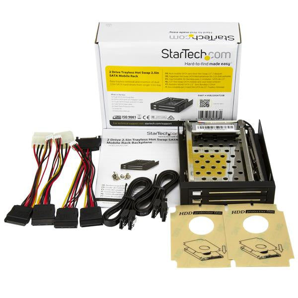 StarTech.com HSB220SAT25B drive bay panel 3.5" Bezel panel Black