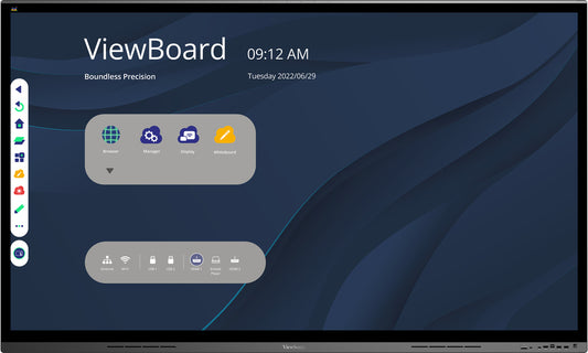 Viewsonic IFP7562 signage display Interactive flat panel 75" LED Wi-Fi 350 cd/m² 4K Ultra HD Black Touchscreen Built-in processor Android
