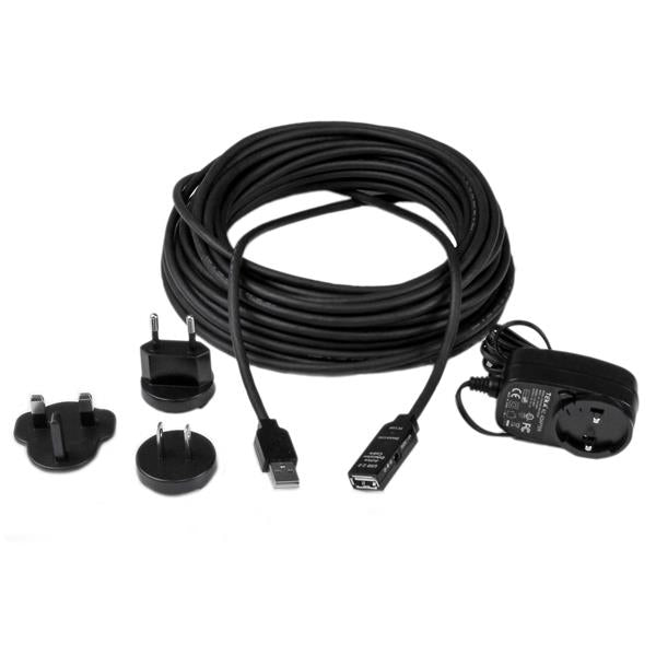 StarTech.com USB2AAEXT15M USB cable USB 2.0 590.6" (15 m) USB A Black