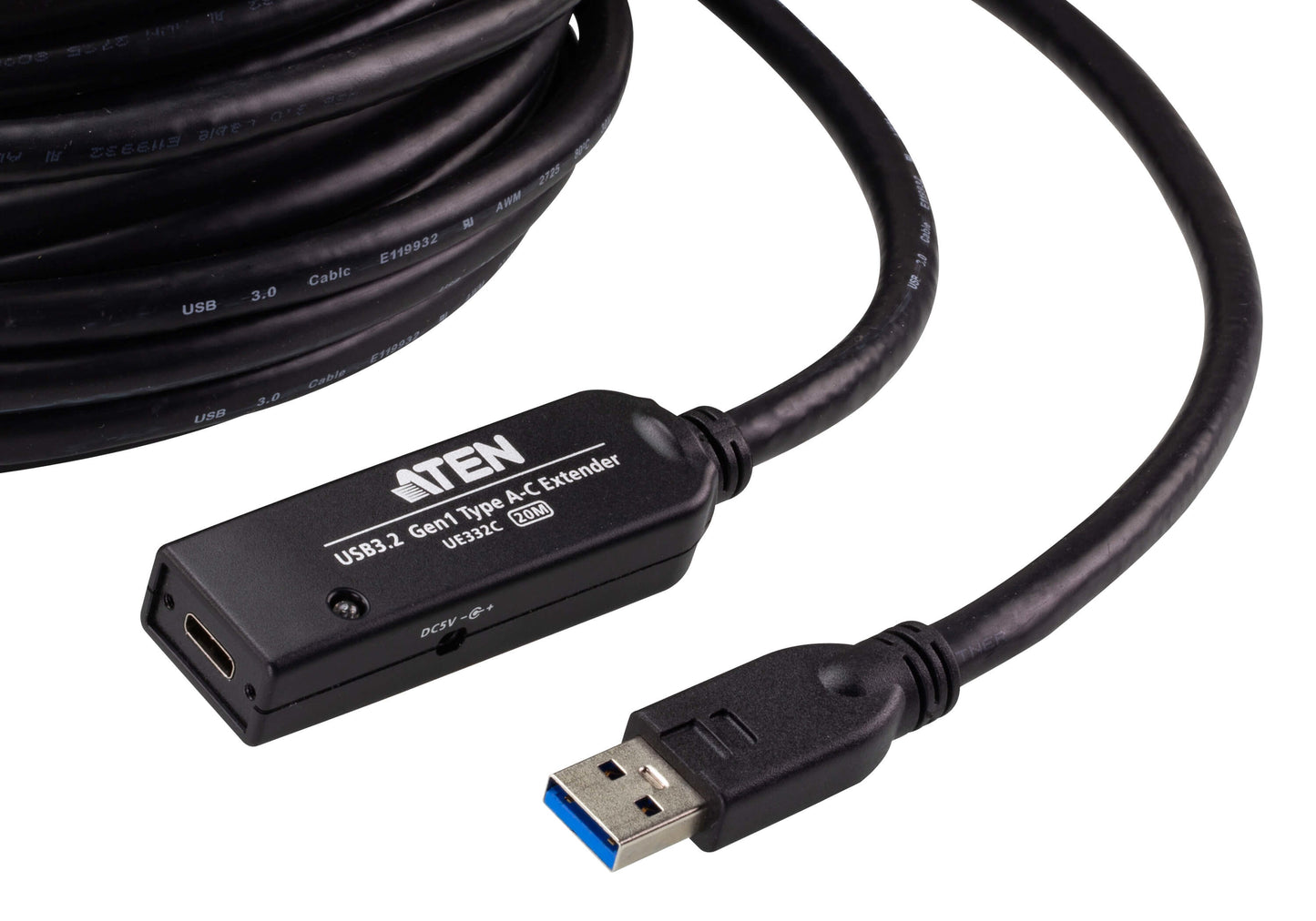 ATEN UE332C USB cable USB 3.2 Gen 1 (3.1 Gen 1) 787.4" (20 m) USB A Black