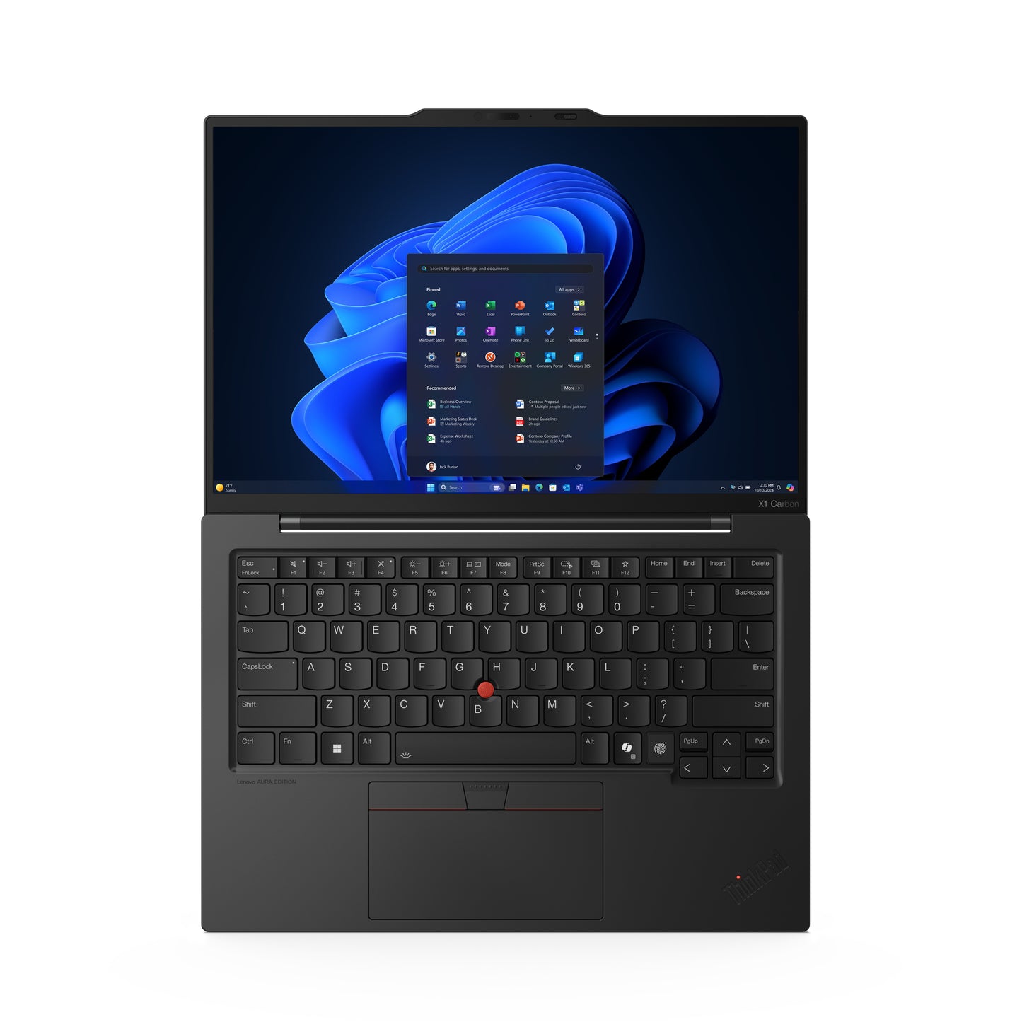 Lenovo ThinkPad X1 Carbon Gen 13 Aura Edition Copilot+ PC Intel Core Ultra 7 258V Laptop 14" 2.8K 32 GB LPDDR5x-SDRAM 512 GB SSD Wi-Fi 7 (802.11be) Windows 11 Pro Black