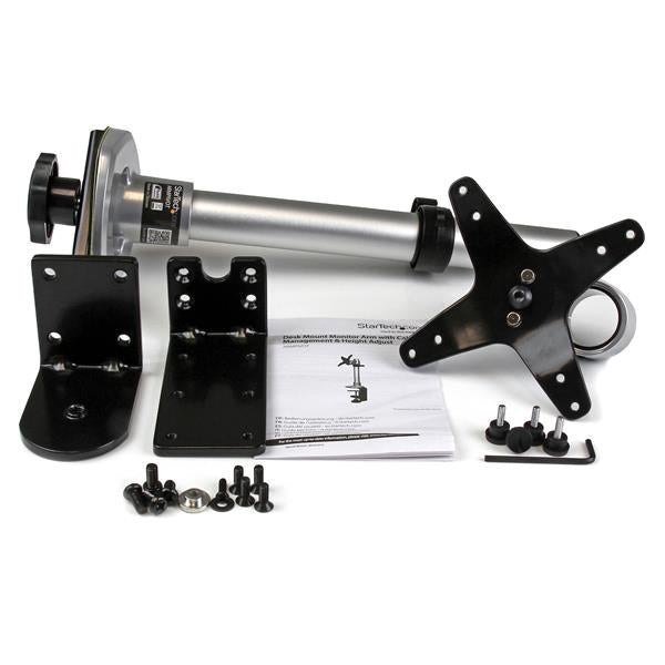 StarTech.com ARMPIVOT monitor mount / stand 34" Desk Black, Silver