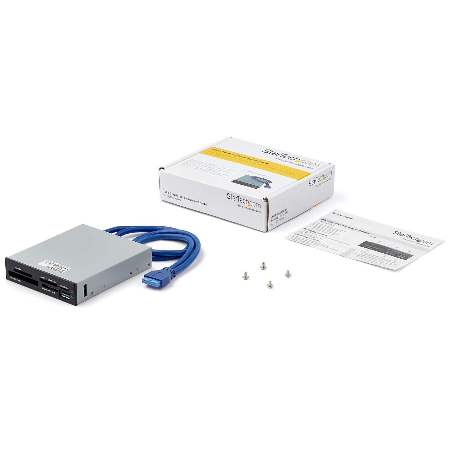 StarTech.com 35FCREADBU3 card reader IDC Black, Metallic