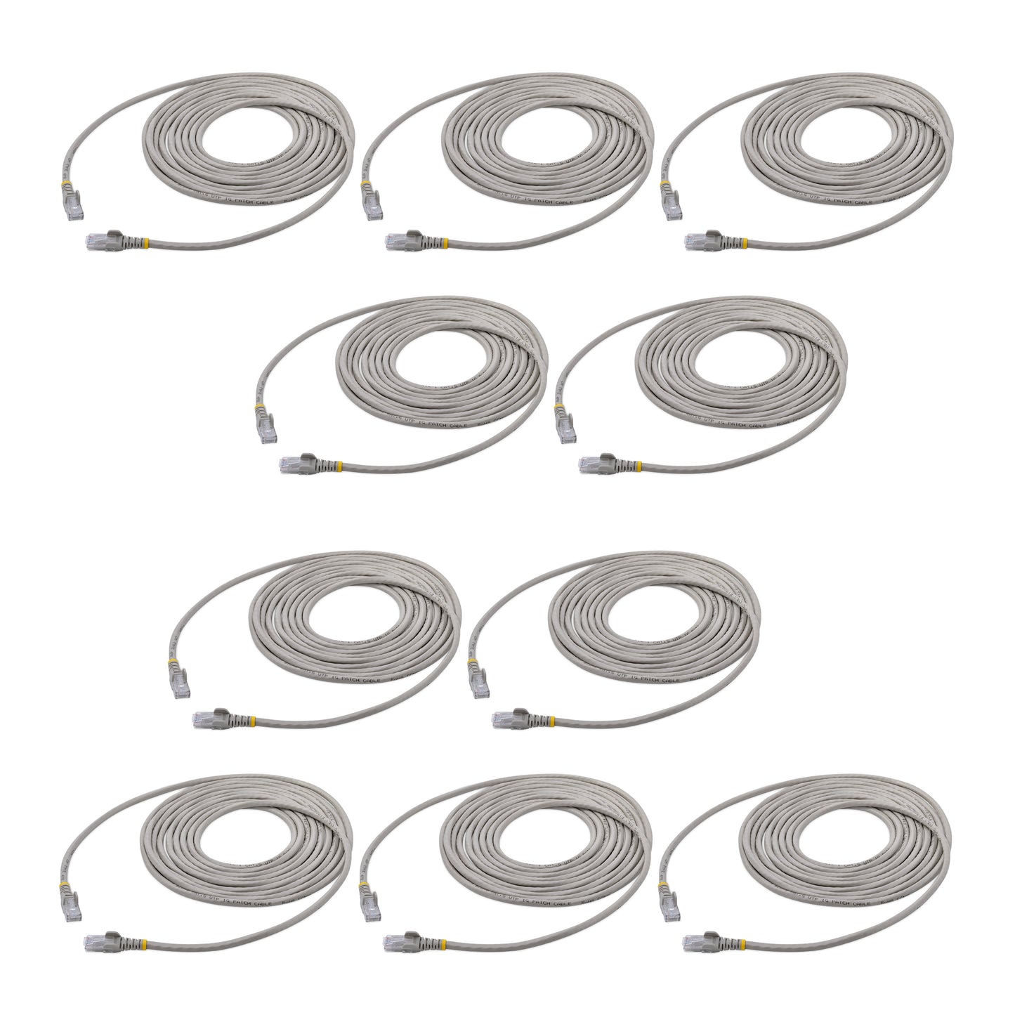 StarTech.com N6PATCH15GR10PK networking cable Gray 180" (4.57 m) Cat6 U/UTP (UTP)