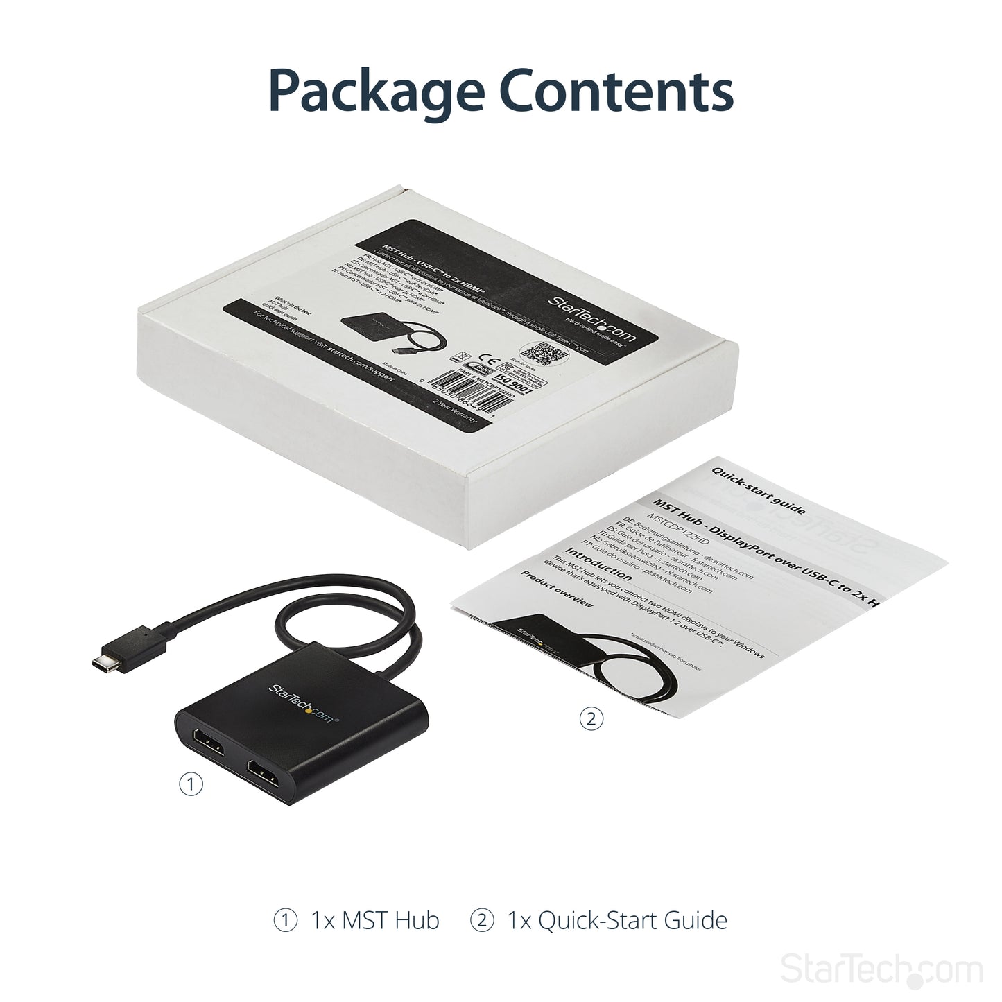 StarTech.com MSTCDP122HD USB graphics adapter 3840 x 2160 pixels Black