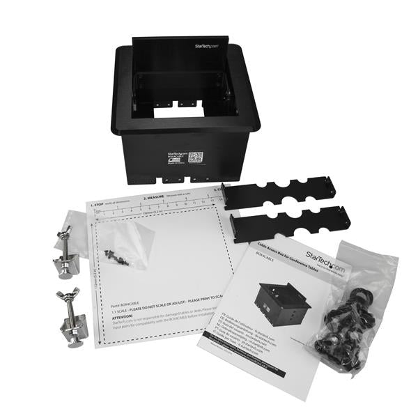 StarTech.com BOX4CABLE cable organizer Desk Cable box Black 1 pc(s)