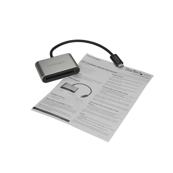 StarTech.com CFASTRWU3C card reader USB 3.2 Gen 1 (3.1 Gen 1) Type-C Black, Silver