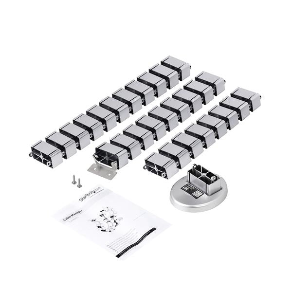 StarTech.com CMVBMOD cable organizer Desk Cable sleeve Silver 1 pc(s)