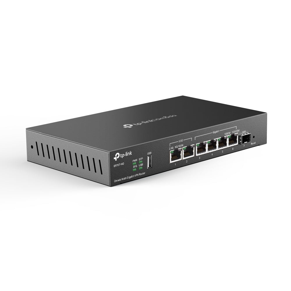 TP-Link Omada ER707-M2 wired router 2.5 Gigabit Ethernet, Fast Ethernet, Gigabit Ethernet Black