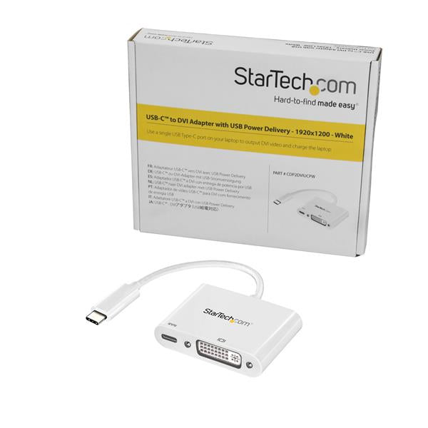 StarTech.com CDP2DVIUCPW USB graphics adapter 1920 x 1200 pixels White