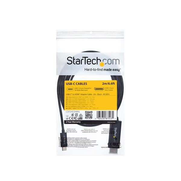 StarTech.com CDP2HD2MBNL video cable adapter 78.7" (2 m) USB Type-C HDMI Black