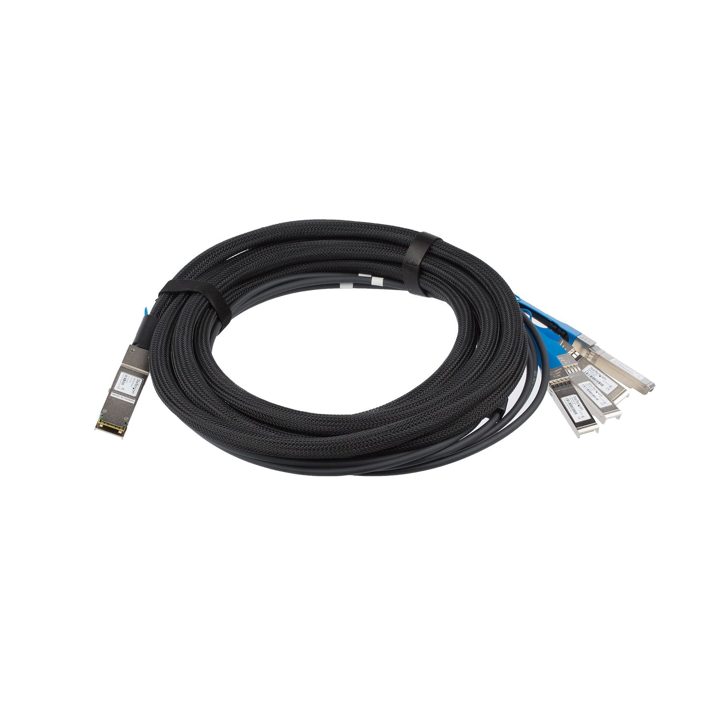 StarTech.com QSFP4SFP10C5 InfiniBand/fibre optic cable 196.9" (5 m) QSFP+ 4x SFP+ Black