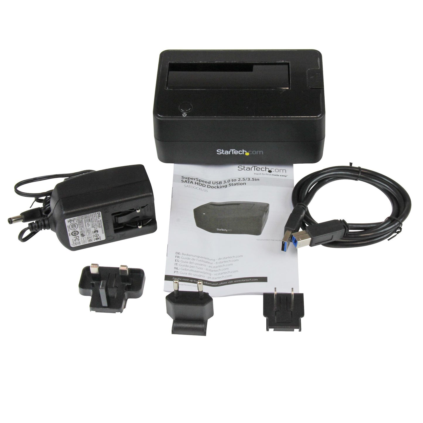 StarTech.com SATDOCKU3S storage drive docking station USB 3.2 Gen 1 (3.1 Gen 1) Type-B Black