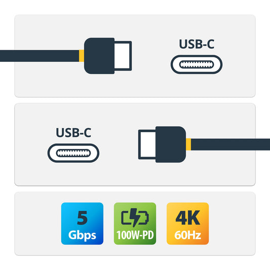 StarTech.com USB315CCV2M USB cable USB 3.2 Gen 1 (3.1 Gen 1) 78.7" (2 m) USB C Black, Gray