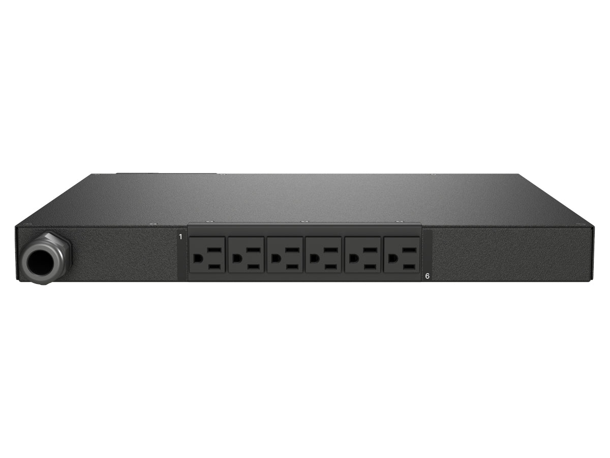 Vertiv Geist MNS5M1R5-06S153-1ST5A0H10-S power distribution unit (PDU) 6 AC outlet(s) 0U Black
